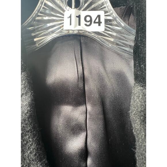 VTG Brooks Brothers Wool Long Charcoal Overcoat Velvet Collar Size 39 Large JP - Picture 13 of 13